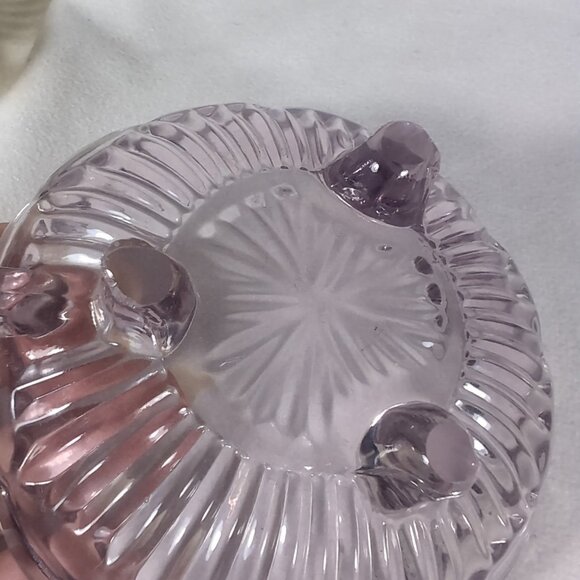 4 Set Depression Bowl Uranium Glass Pedestal Multicolor Black Green Pink Handle - Picture 10 of 15